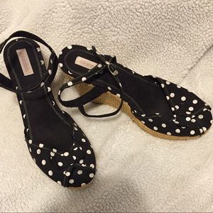 Xhilaration Polka Dotted Wedges